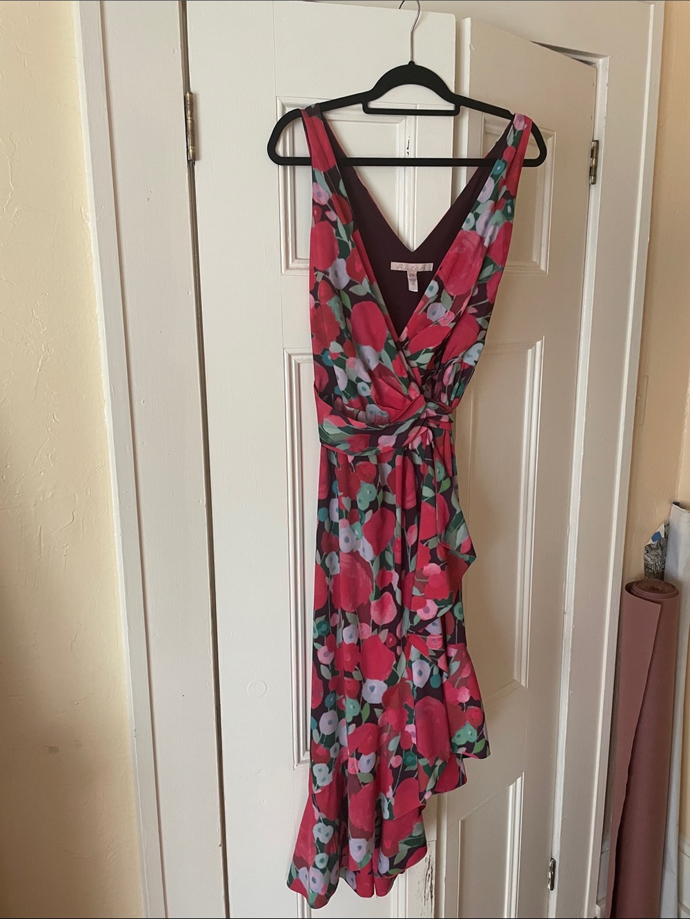Floral Wrap Midi Dress